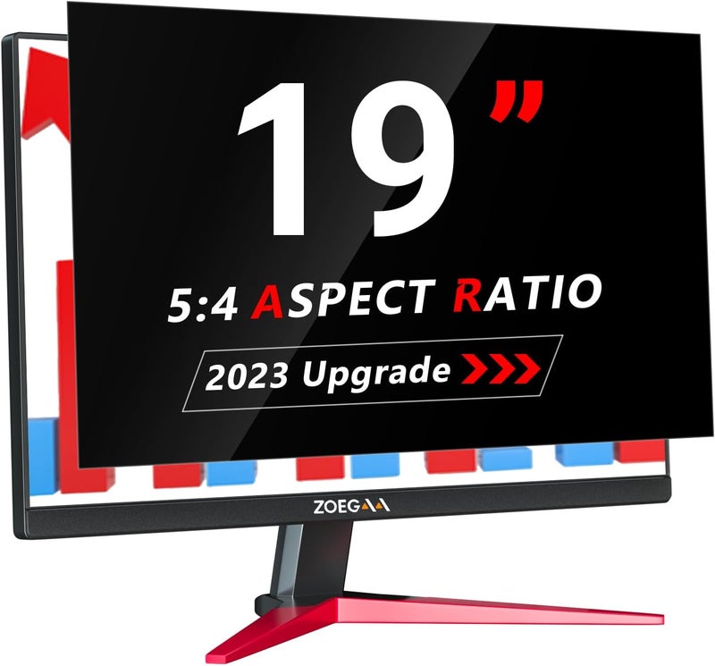 ZOEGAA 19 Inch 5:4 Computer Privacy Screen for Monitor, 19 inch Removable Anti Blue Light Glare Eye Protection Shield, Black Blackout Anti Spy Desktop Security Private Filter - Image 1